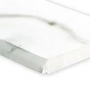 Regallo Calacatta Marbella 3"x24" Bullnose Polished Porcelain  Wall Tile - MSI Collection edge view