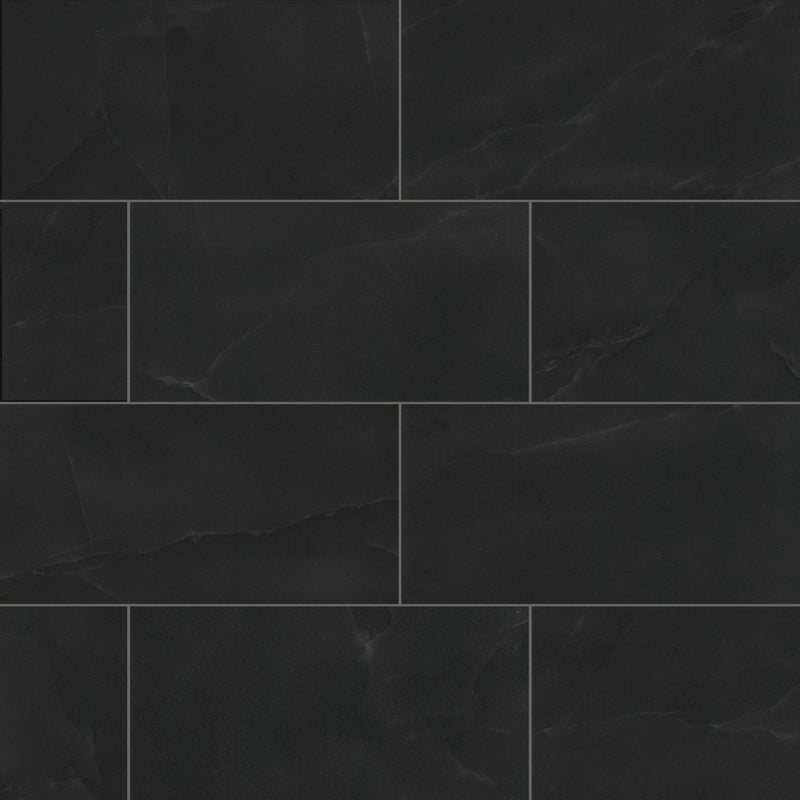 Regallo Midnight Agate Matte Marble Look Porcelain Floor & wall Tile - MSI Collection wall view