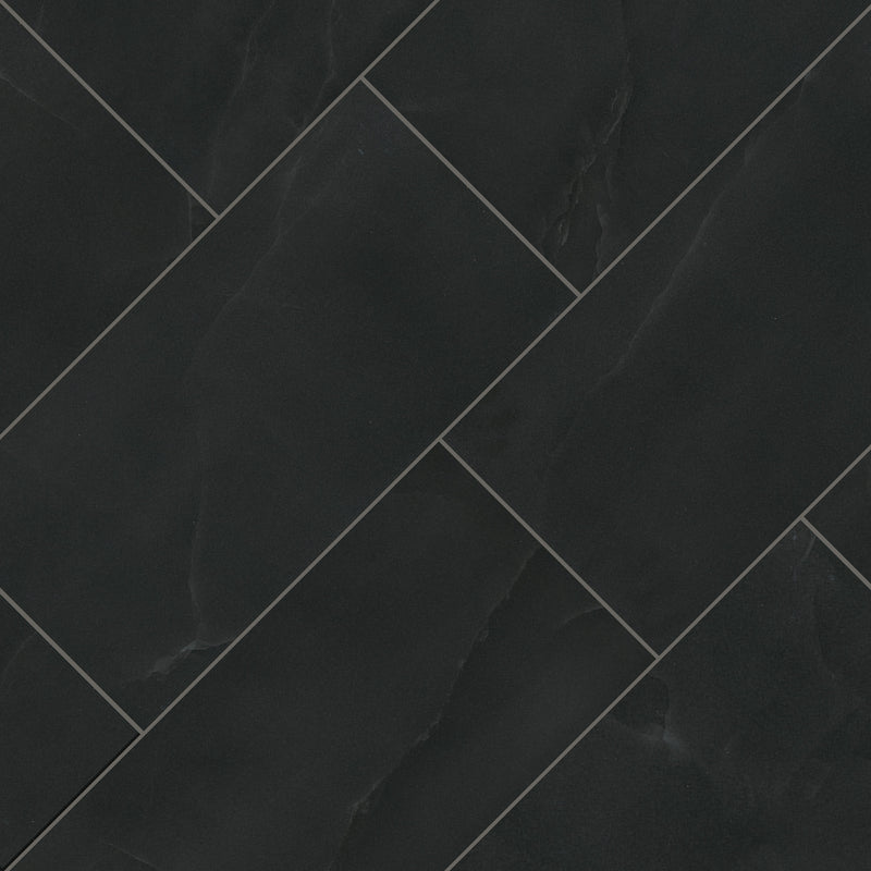 Regallo Midnight Agate Matte Marble Look Porcelain Floor & wall Tile - MSI Collection angle view