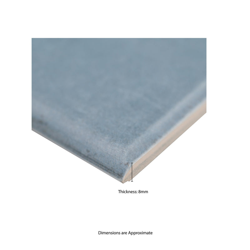 Renzo Denim Bullnose 3"x12" Glossy Ceramic Wall Tile - MSI Collection measurement view 2