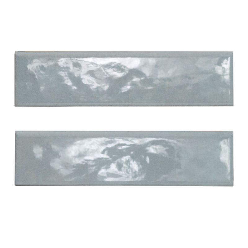 Renzo Sky Bullnose 3"x12" Glossy Ceramic Wall Tile - MSI Collection product shot multi tile view