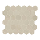 Sande Cream 12"x12" Matte 2" Hexagon Porcelain Mesh-Mounted Mosaic Tile - MSI Collection