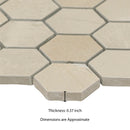 Sande Cream 12"x12" Matte 2" Hexagon Porcelain Mesh-Mounted Mosaic Tile - MSI Collection