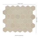 Sande Cream 12"x12" Matte 2" Hexagon Porcelain Mesh-Mounted Mosaic Tile - MSI Collection
