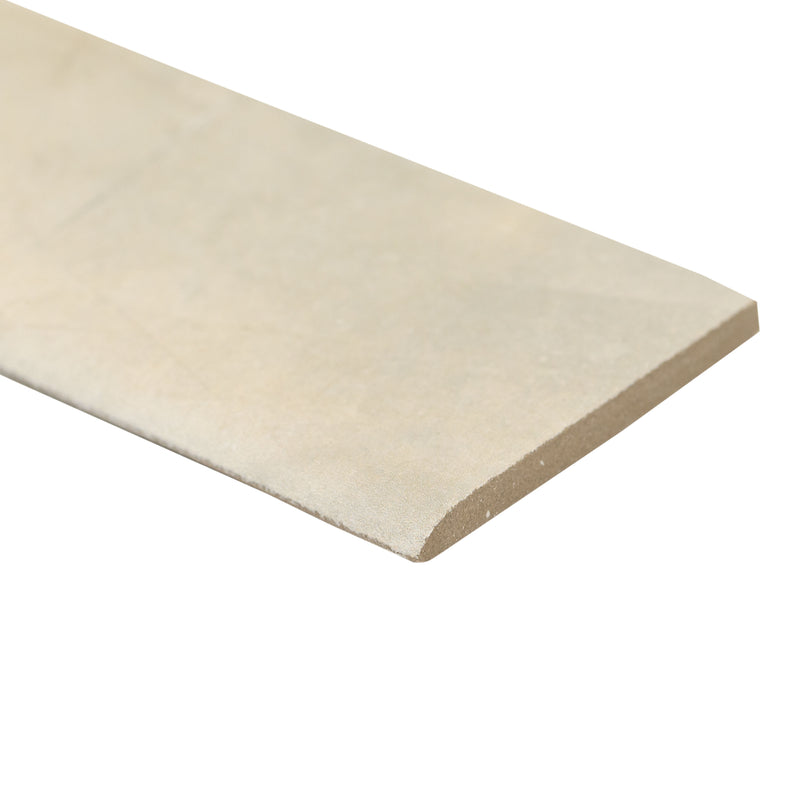 Sande Cream Bullnose 3"x18" Matte Glazed Porcelain Wall Tile - MSI Collection product shot edge view