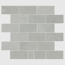 Sande Grey 12"x12" Polished Porcelain Mesh Mounted Mosaic Tile 2"x4" - MSI Collection