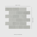 Sande Grey 12"x12" Polished Porcelain Mesh Mounted Mosaic Tile 2"x4" - MSI Collection