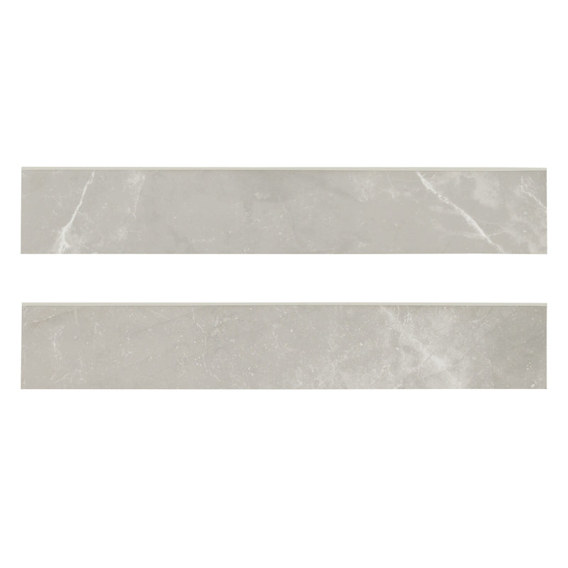 Sande Gray Bullnose 3"x18" Matte Glazed Porcelain Wall Tile - MSI Collection product shot multi tile view