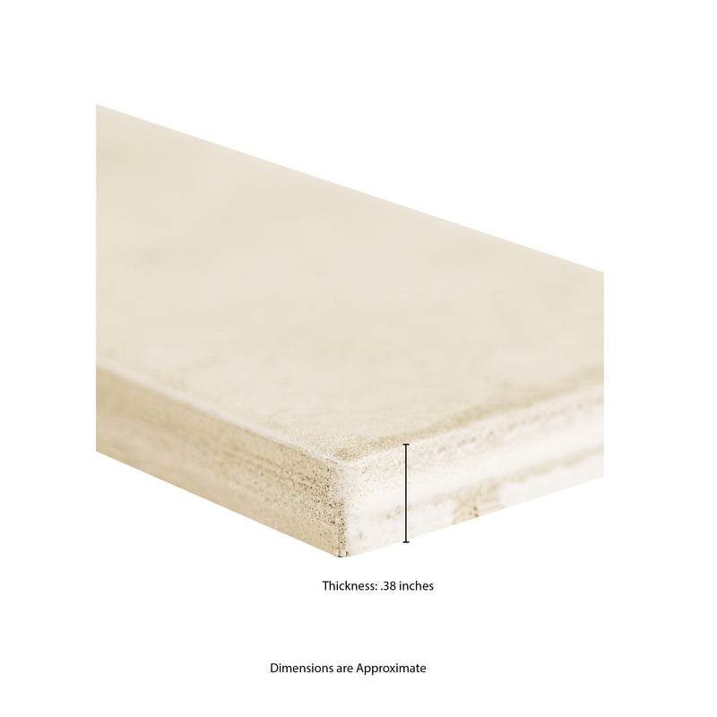Stella Biscotti 2"x10" Glossy Ceramic Wall Tile - MSI Collection measurement view 2