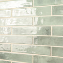 Stella Emerald 2"x10" Glossy Ceramic Wall Tile - MSI Collection side view