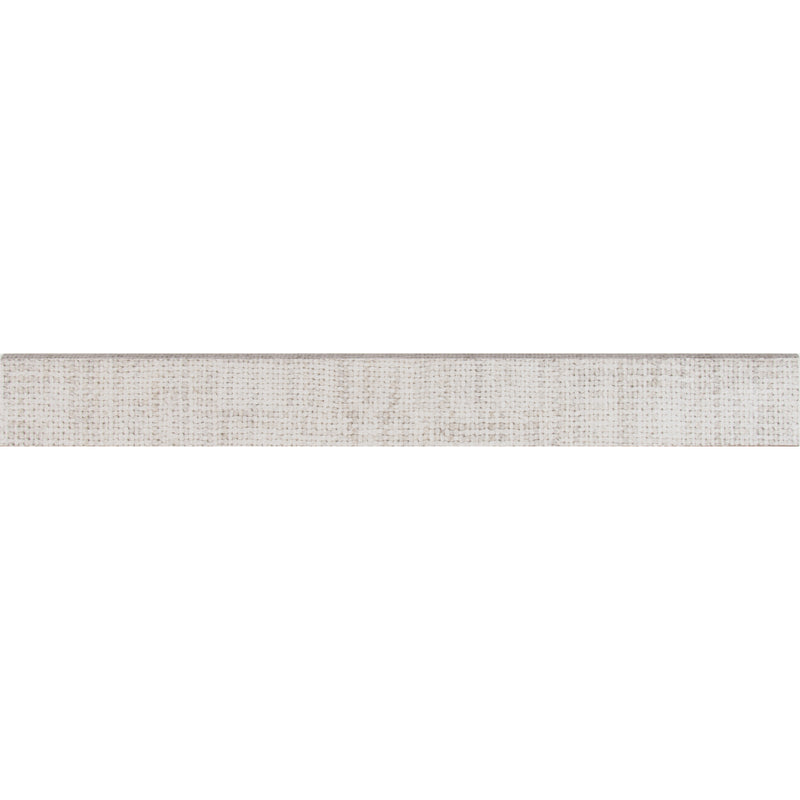 Tektile Crosshatch Ivory Bullnose 3"x24" Glazed Porcelain Wall Tile - MSI Collection tile view