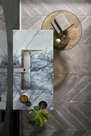 New York Marble Wall-mount Bathroom Sink with Drain Cap (W)20" (W)40" (H)8" polished bathroom top wide view