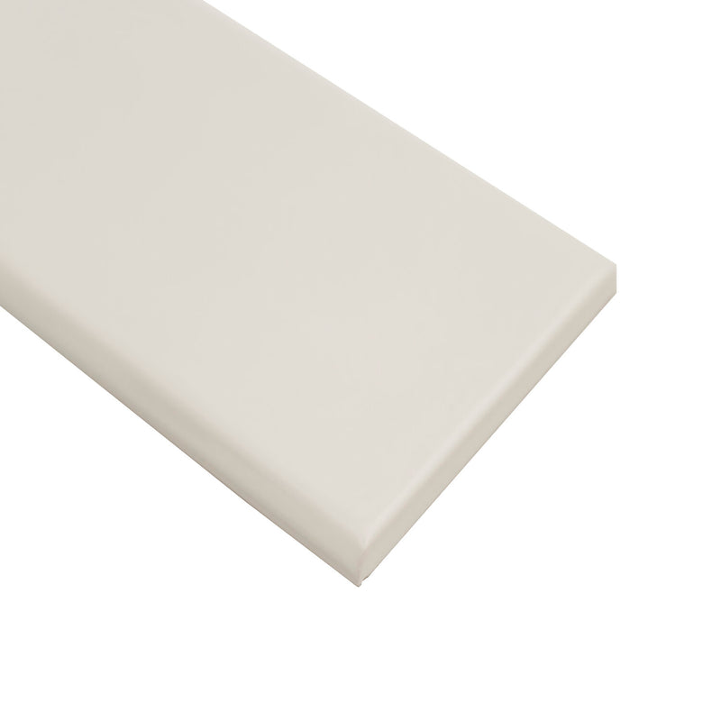 Urbano Crema Bullnose 4"x12" Glossy Ceramic Wall Tile - MSI Collection product shot profile  view