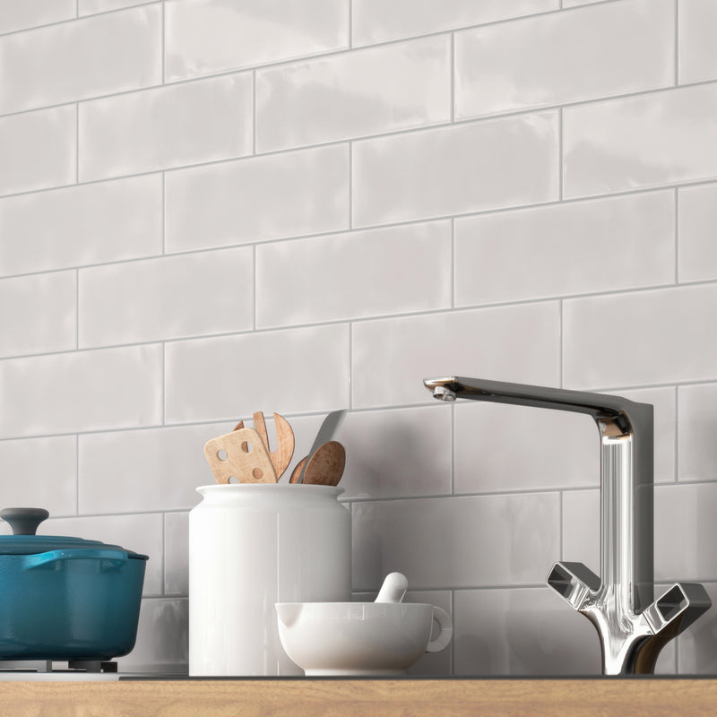 Urbano Dusk Bullnose 4"x12" Glossy Ceramic Wall Tile - MSI Collection product shot sink view 2