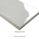 Urbano Dusk Ceramic White Subway Tile 4"x12" Glossy - MSI Collection