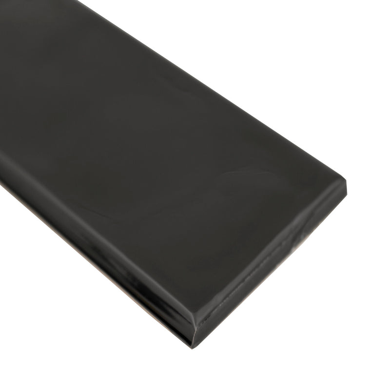 Urbano Ink Bullnose 4"x12" Glossy Ceramic Wall Tile - MSI Collection product shot profile view 2