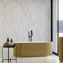 Urbanslat Marmi 16"x48" Satin Ceramic Wall Tile - MSI Collection bath view