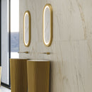 Urbanslat Marmi 16"x48" Satin Ceramic Wall Tile - MSI Collection bath view 2