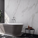 Urbanslat Marmi 16"x48" Satin Ceramic Wall Tile - MSI Collection bath view
