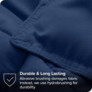 King/Cal King size Super Soft Down Alternative Comforter Set in Navy Blue