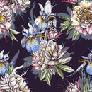 Stylish Dark Floral Wallpaper Tasteful
