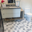 Tapered Calacatta, Afyon Gray, Snow White 12 1/2"x12" Honed Marble Waterjet Decos Tile