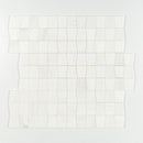 Tapered Ice white 12 1/2"x12" Honed & polished Marble Waterjet Decos Product shoot tile view