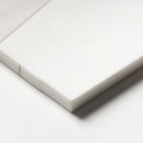 Tapered Ice white 12 1/2"x12" Honed & polished Marble Waterjet Decos Product shoot tile edge  view 