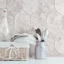 Gothic Arabesque Silver light 4 7/8"x8 13/16" Honed Marble Waterjet Decos Product shoot tile view 1