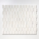 Ice white 13 3/16"x11" Afyon White Multi Finish Baby Picket Marble Mosaic Product shoot mosaic view