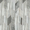 Chevron Citylight Vein Cut 13"x10" Polished Marble Waterjet Decos wall view