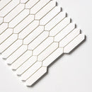 Ice white 13 3/16"x11" Polished Baby Picket Marble Mosaic Product shoot mosaic view 3