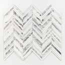 Pitoly Honed Thin Chevron 10"x13" Marble Mosaic wall view