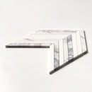 Pitoly Honed Thin Chevron 10"x13" Marble Mosaic edge view