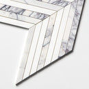 Pitoly Honed Thin Chevron 10"x13" Marble Mosaic angle view