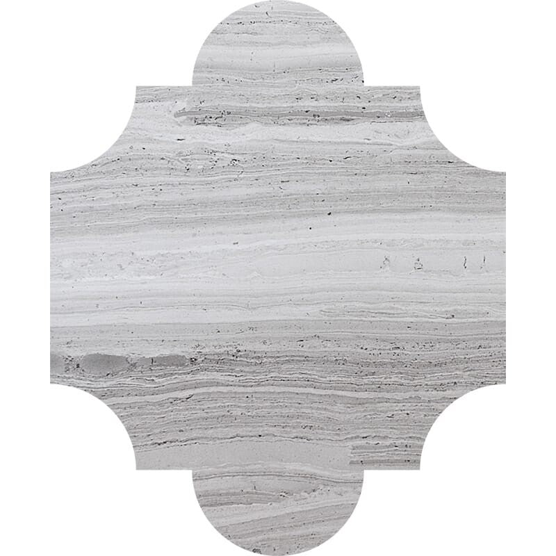 San Felipe Alpha Light 8"x9 3/4" Honed Marble Waterjet Decos Tile