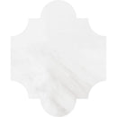 San Felipe Ice white 8"x9 3/4" Honed Marble Waterjet Decos Product shoot tile view