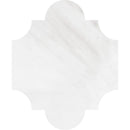 San Felipe Ice white 8"x9 3/4" Polished Marble Waterjet Decos Product shoot tile view