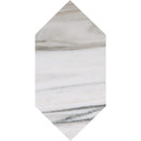 Large Picket Citylight 6"x12" Polished Marble Waterjet Decos profile view