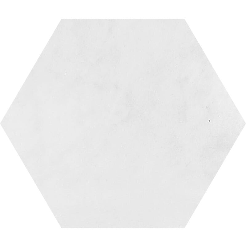 Hexagon Calacatta 5 25/32"x5" Honed Marble Waterjet Decos Tile product shot tile view