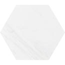 Hexagon Ice white 5 25/32"x5" Honed Marble Waterjet Decos Product shoot tile view