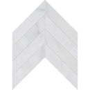 Chevron Calacatta Honed 13"x10" Marble Waterjet Decos Tile product shot tile view