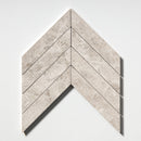 Chevron Silver Skyes 13"x10" Polished Marble Waterjet Decos top view