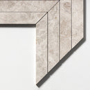 Silver light 13"x10" Honed Marble Waterjet Decos Product shoot tile view 2