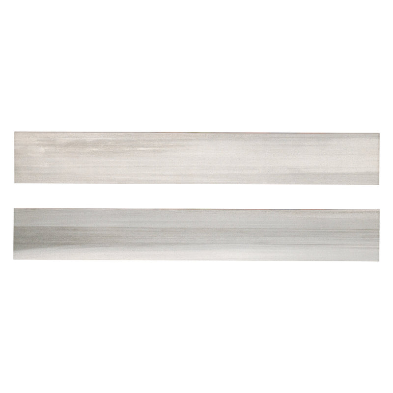 Water Color Grigio Bullnose 3.5"x24" Glazed Porcelain Wall Tile - MSI Collection Product shot multi tile view