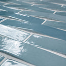 Convex Acqua 2"x10" Glossy Ceramic 3D Wall Tile - MSI Collection