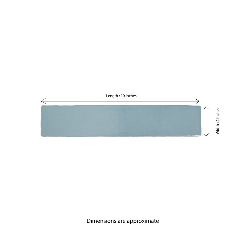 Convex Acqua 2"x10" Glossy Ceramic 3D Wall Tile - MSI Collection