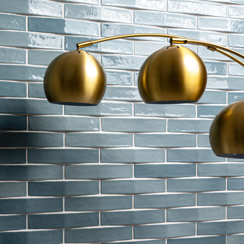 Convex Acqua 2"x10" Glossy Ceramic 3D Wall Tile - MSI Collection