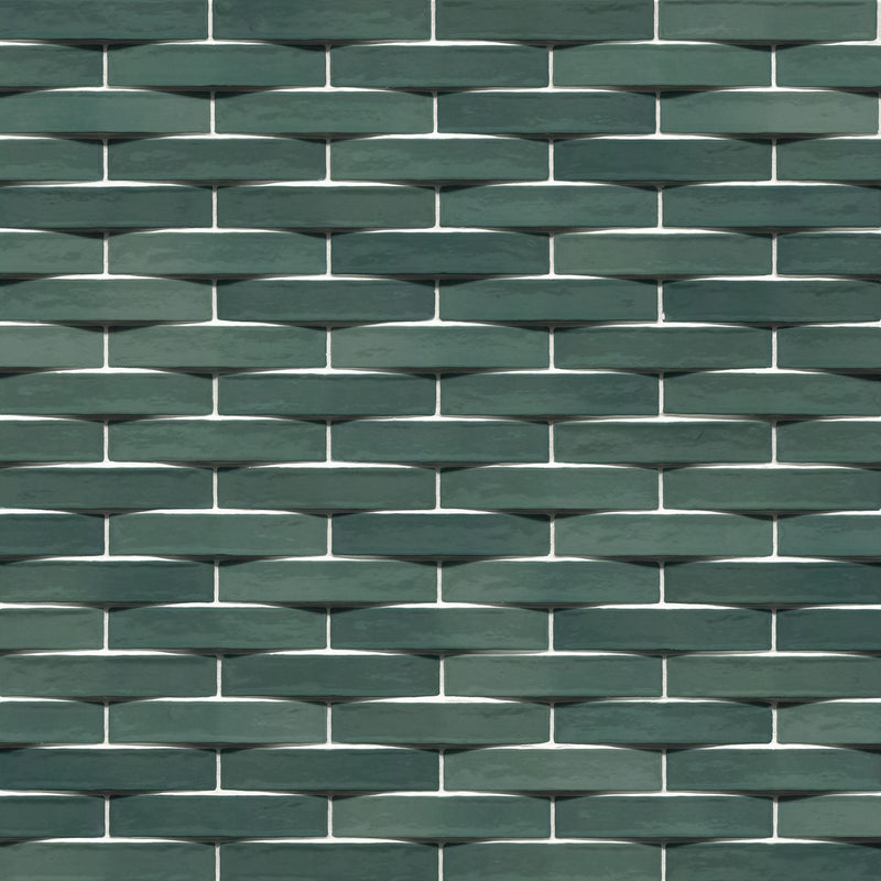 Convex Olive 2"x10" Glossy Ceramic 3D Wall Tile - MSI Collection