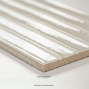 Gems Bianco 5"x10" Glossy Porcelain Fluted Wall Tile - MSI Collection